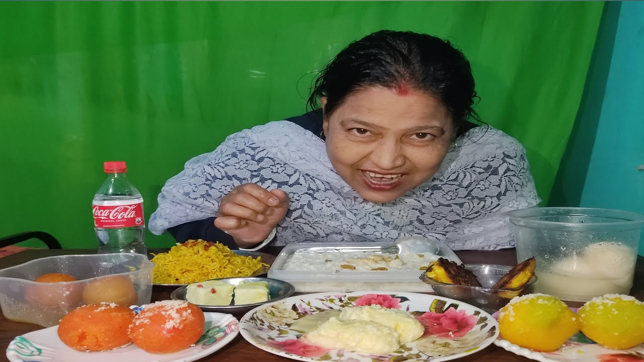 ASMR EATING, PAYES, GULAP JAMUN, HIRAMONI, KOMOLA VOG, RAJVOG, SWEET, MAGGIE, ASMR, MUKBANG, FOOD