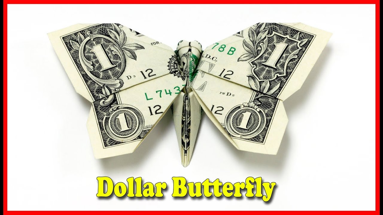 How to Make a Money Origami Butterfly Tutorial DIY at Home