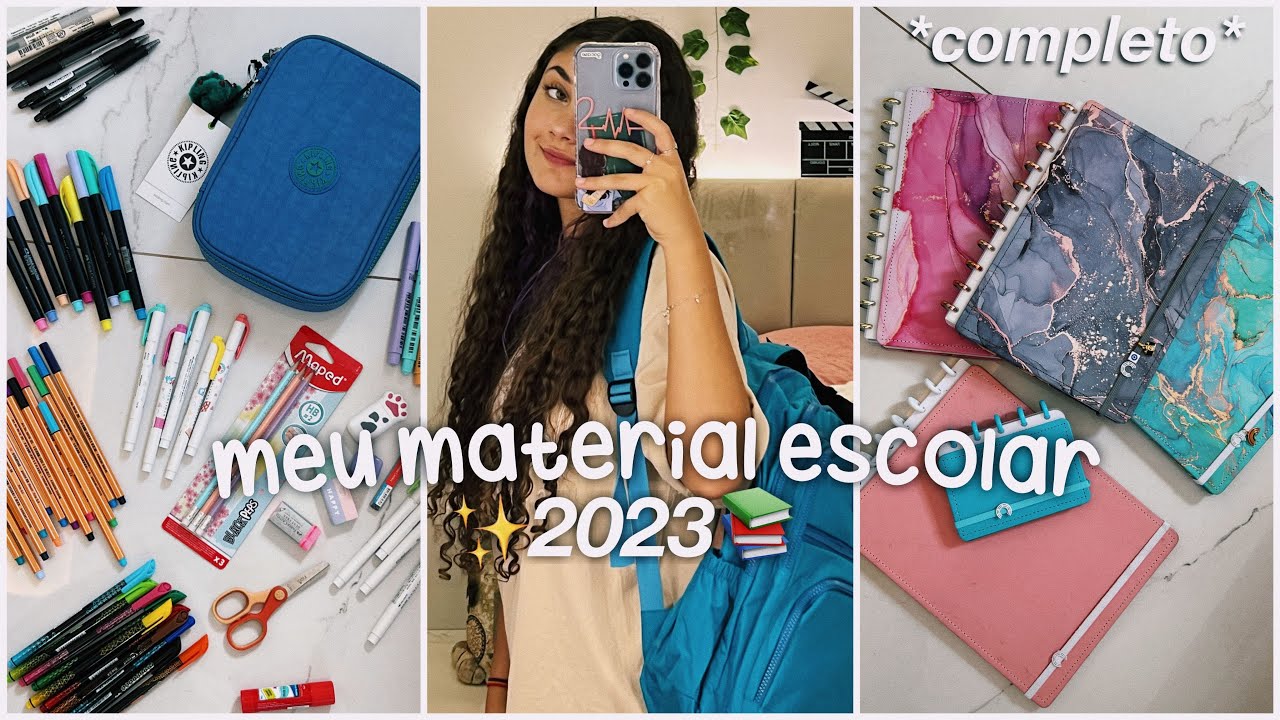 mostrando meu material escolar 2023✨ *completo*
