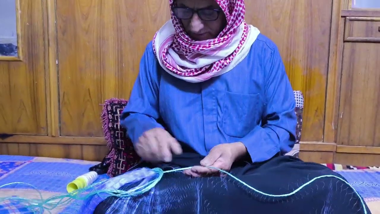 #طريقة تحبيس وتجهيز شباك صيد الاسماك