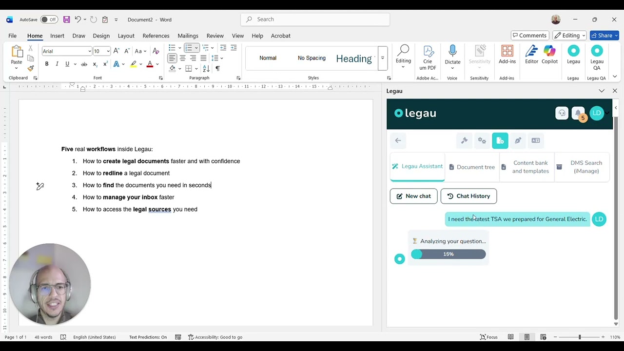 Legau | The best AI drafting tool for small law firms