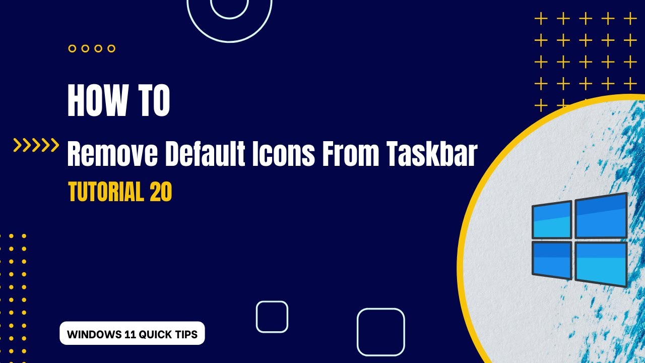 How To Remove Default Icons from Taskbar in Windows 11