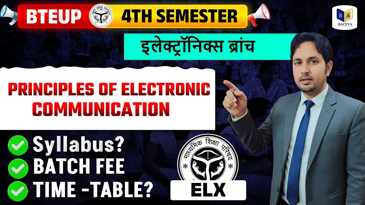 Principles Of Electronic Communication | Polytechnic 4th Semester Electronics Engg | BTEUP 2026