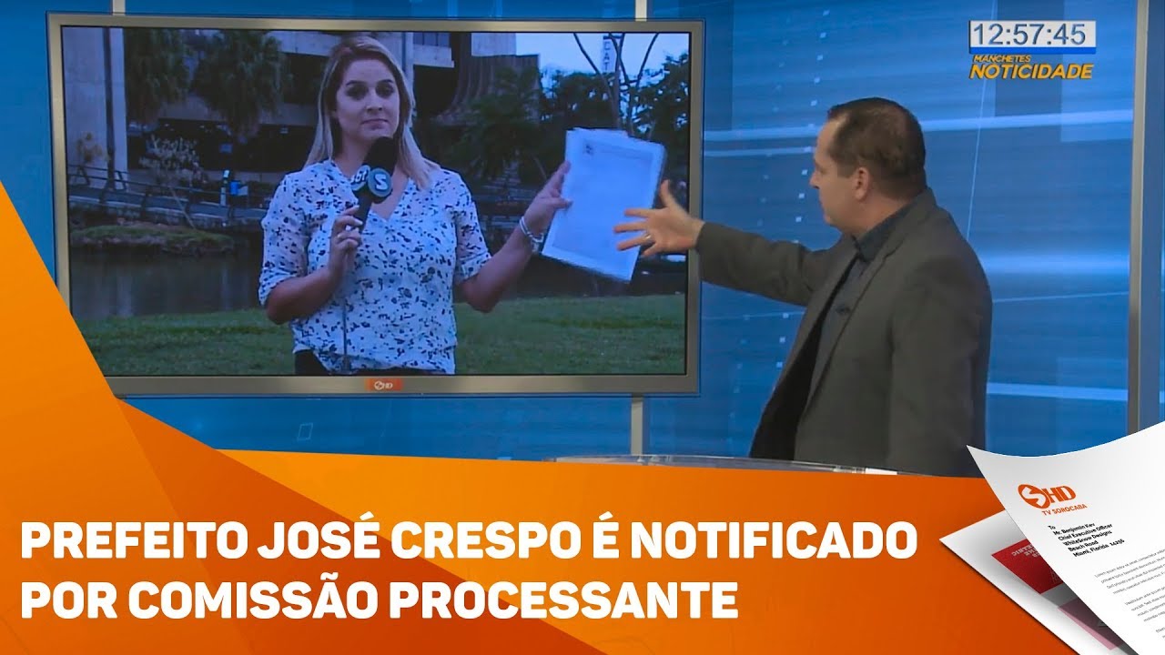 Prefeito José Crespo é notificado por comissão processante - TV SOROCABA/SBT