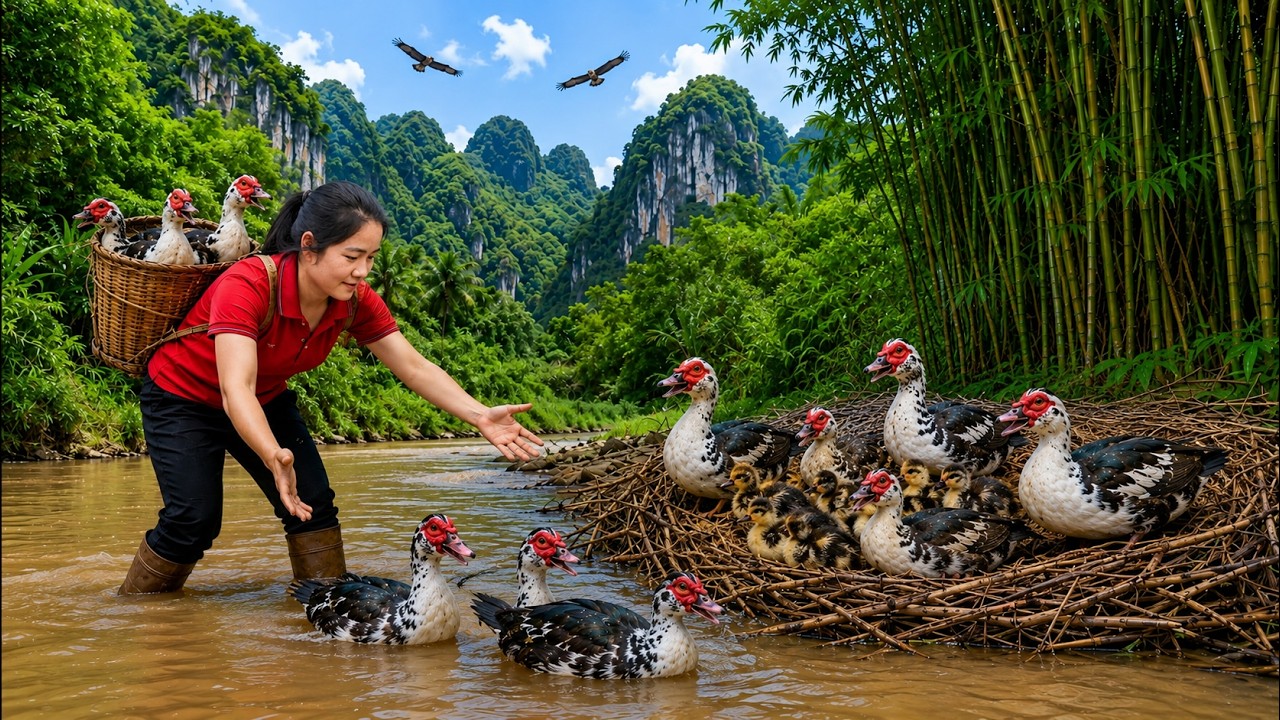 Harvesting Wild Ducks, Duck Eggs & Goes to market sell | Harvest Newly Hatched Duckling