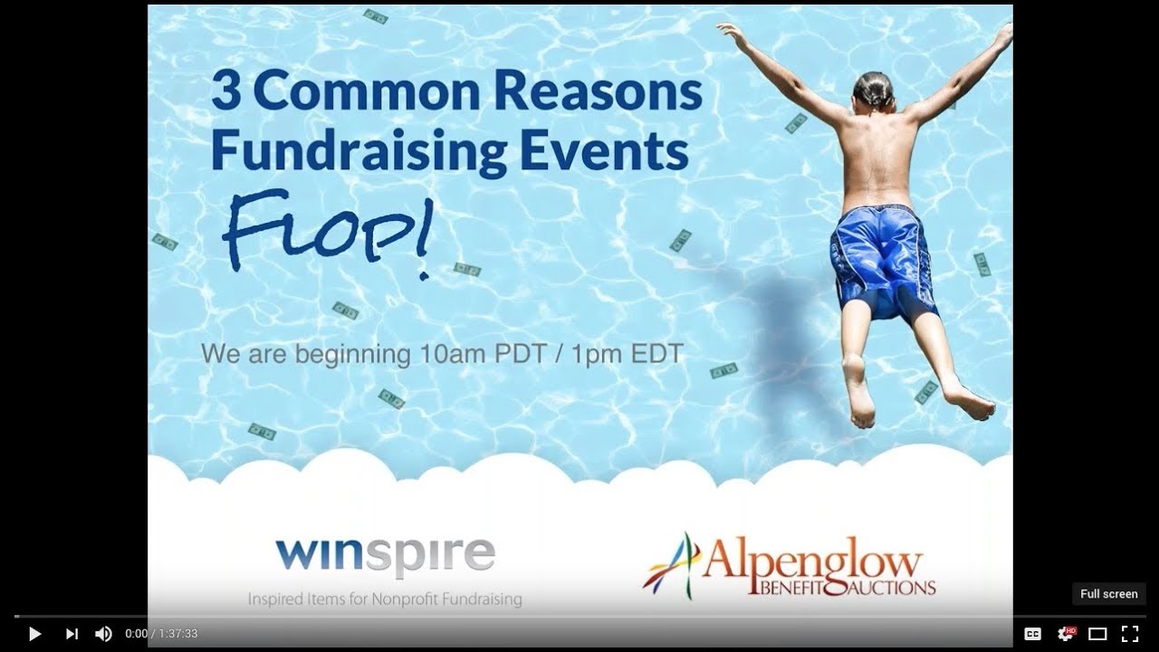 3 Common Reasons Event Fundraisers Flop!