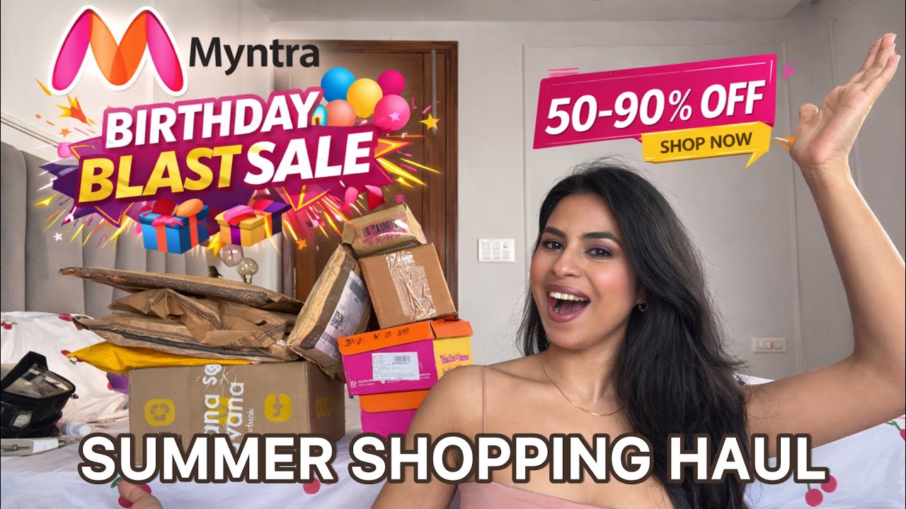 Myntra Birthday Blast Haul💗Savana| Nykaa| Summer Shopping🛍️ Suit, Dresses ,Heels, & Makeup💄💋