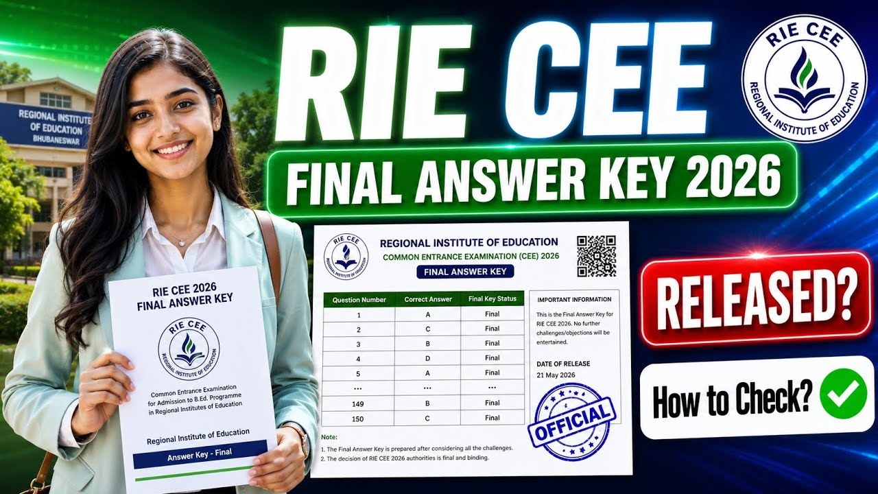 rie cee final answer key 2026 | rie cee result 2026