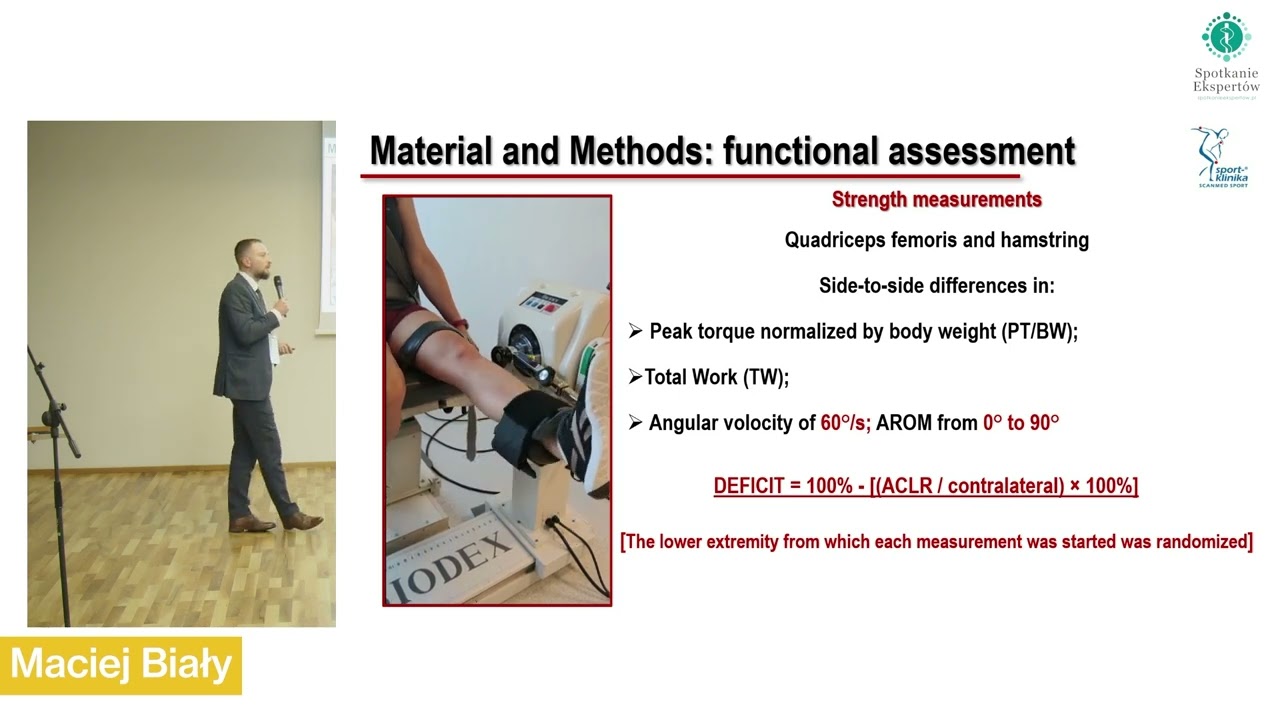 Maciej Biały - One-year clinical outcomes after ACL reconstruction.