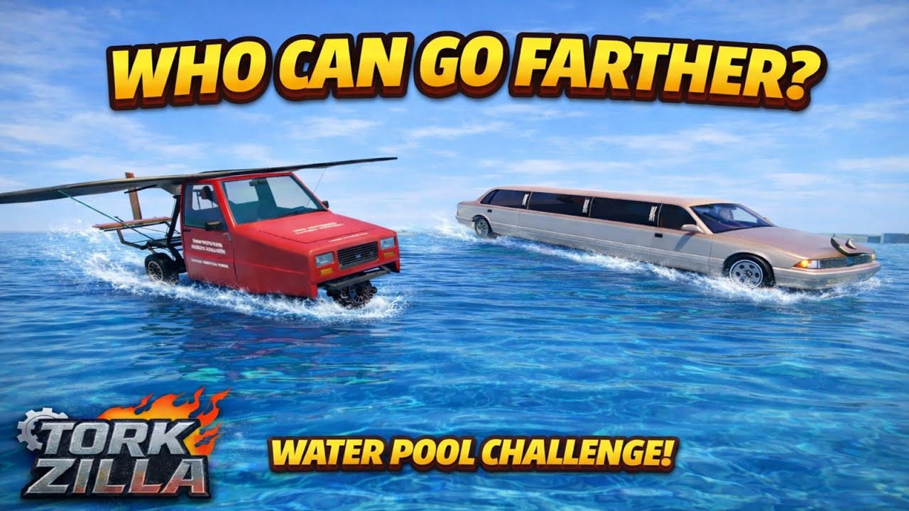 How Far Can a Car Drive in Water? 🌊🚗 Pool Survival Challenge | BeamNG Drive 🔥