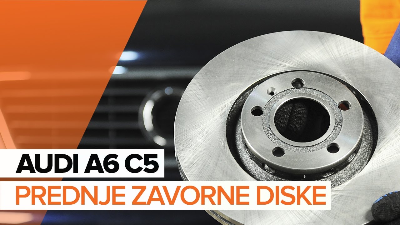 Kako zamenjati sprednji zavorni diski in sprednje zavorne ploščice na AUDI A6 C5 [VODIČ]