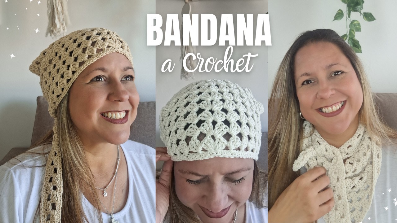 Como hacer una BANDANA Y CUELLO a CROCHET / Tutorial paso a paso / Danyprinn digital crochet