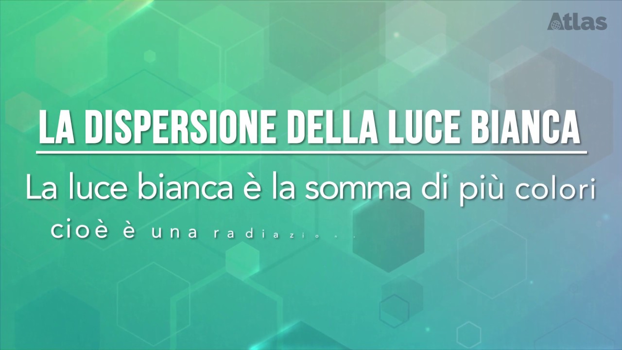La dispersione della luce bianca