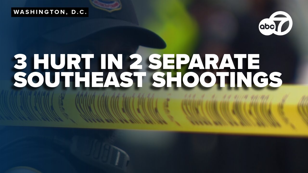3 shot in 2 separate Southeast DC shootings within a block of each other, police say