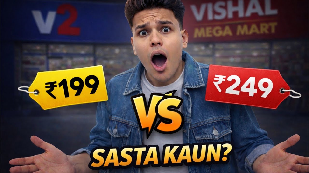 V2 vs Vishal Mega Mart 🔥 Sach Me Sabse Sasta Kaun?
