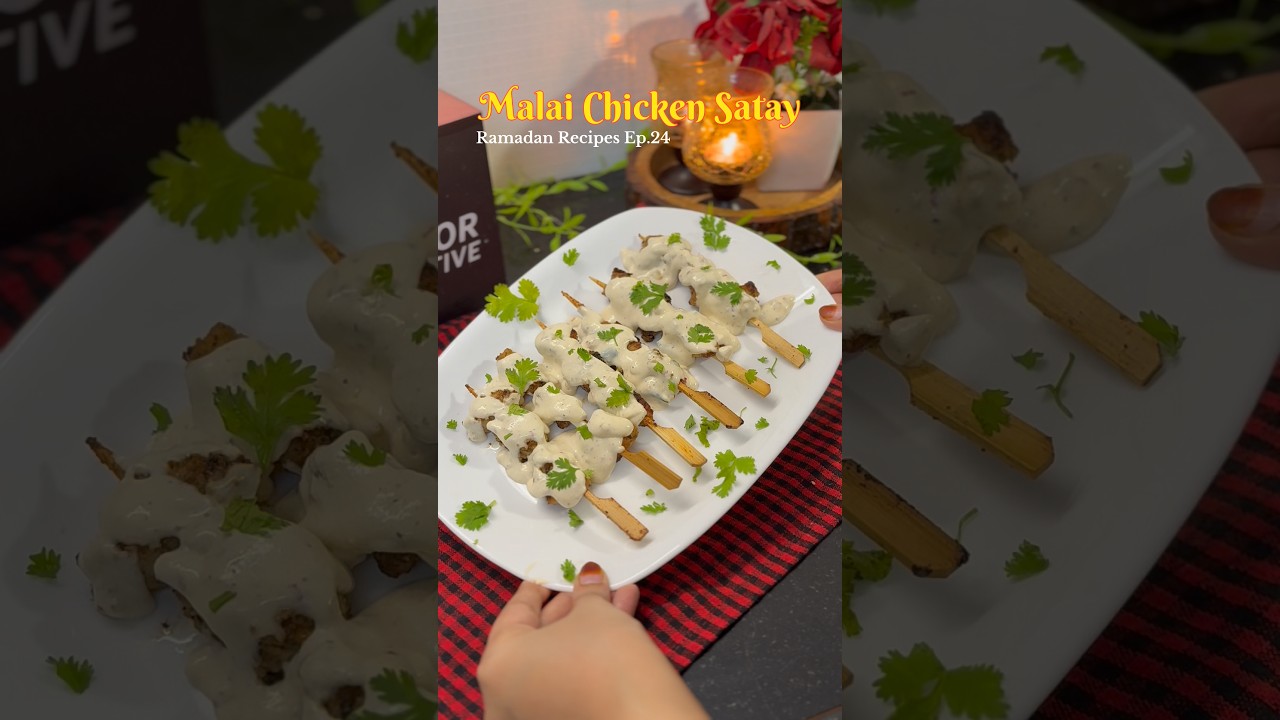 Malai Chicken Satay #ramadanspecial #malaichicken #food #shorts
