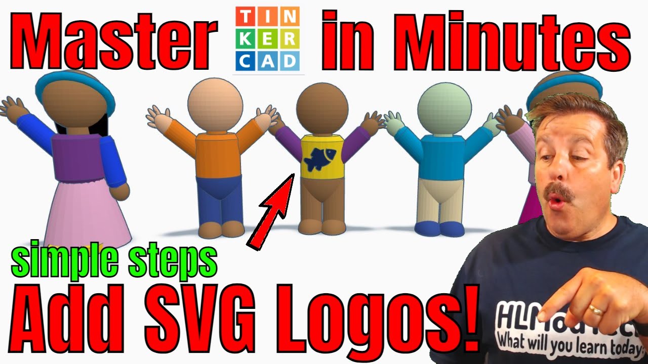 Add Slick SVG designs & Logos to Tinkercad Characters in Minutes
