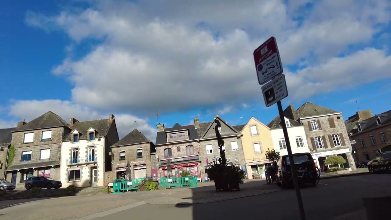 A Walk Around Rostrenen 22110, Côtes-d'Armor, Brittany, France 2nd September 2023 #4kwalking #4kwalk