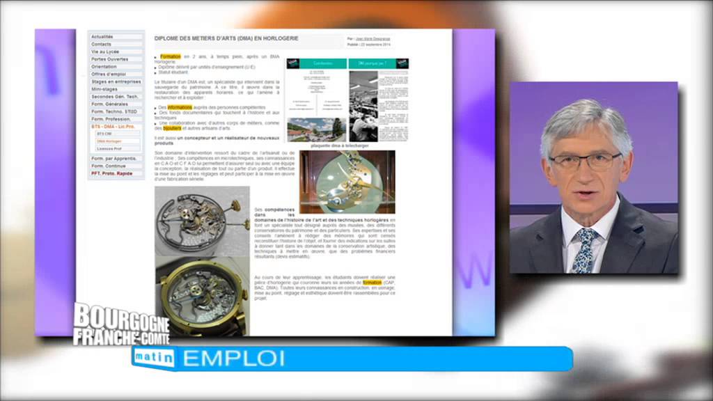 Les métiers de l'horlogerie : Gabriel Radzikowski proviseur lycée Edgar Faure de Morteau