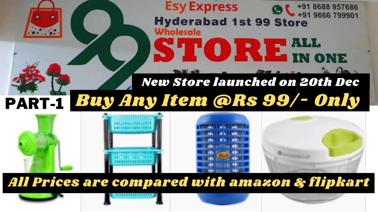 First Ever 99 Bazar In Hyderabad😍😍. Buy Any Item @ RS 99/- Compared With Amazon & Flipkart | Part-1.