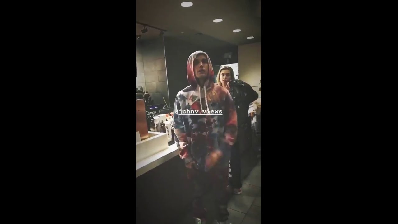 Justin Bieber & Hailey Baldwin at Starbucks in New York & leaving - September 15, 2018