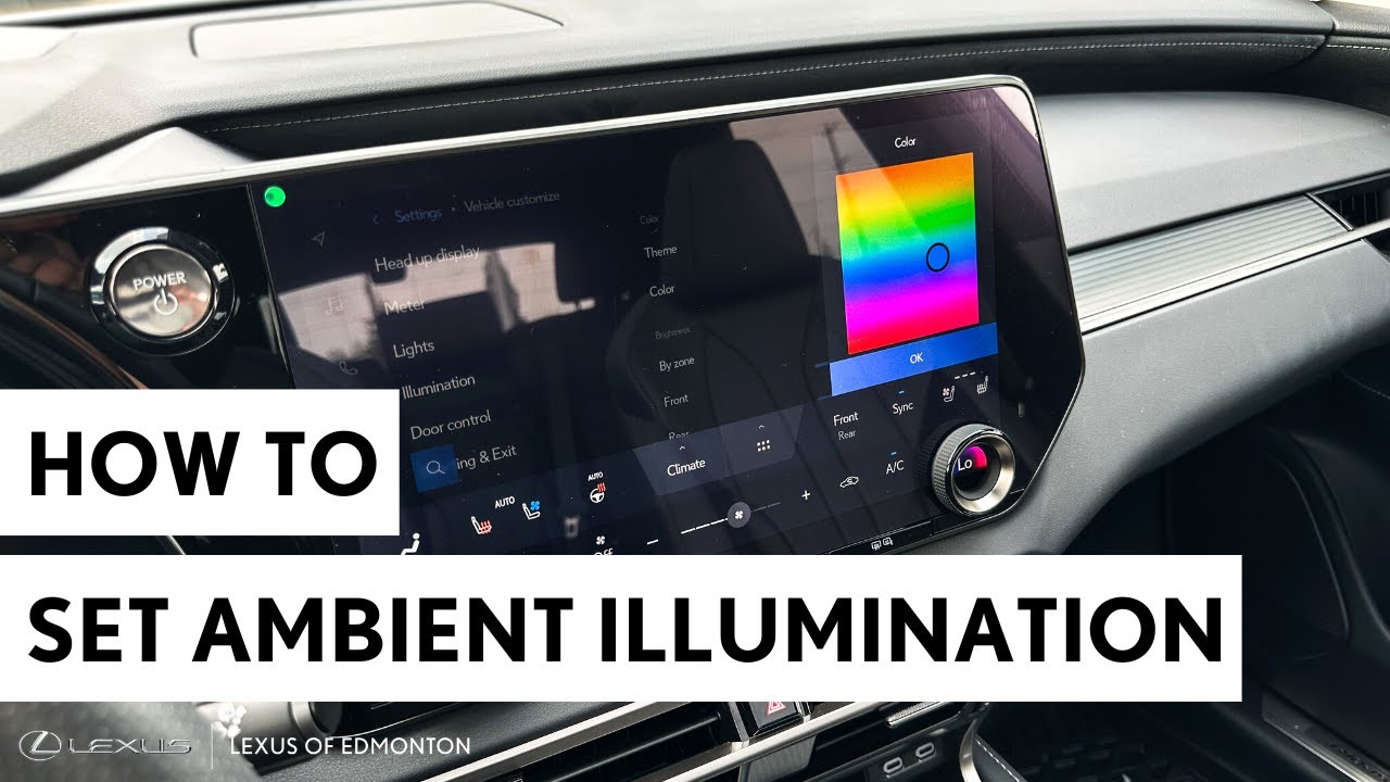 How to Set Ambient Illumination in Lexus
