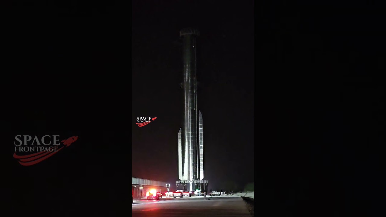 Booster 19 is on the move! It's entered Highway 4 and is heading to the launch site with engines.