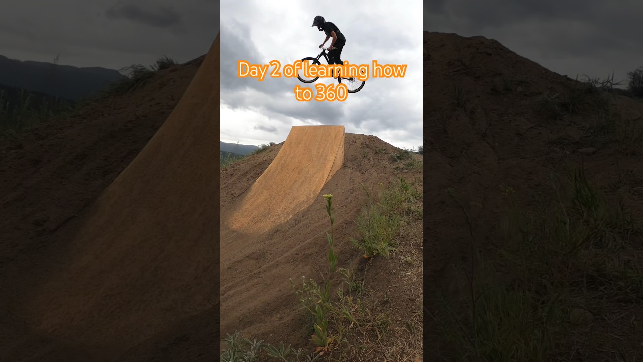 Day 2 of learning how to 360 #bike #mtblife #mountainbike #mtb #dirtjumps #360