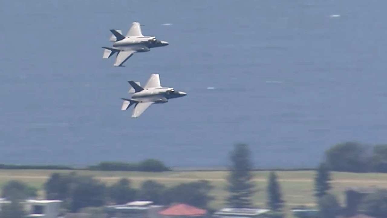 F-35A Lightning II flypast of Sydney Harbour - Australia Day 2021
