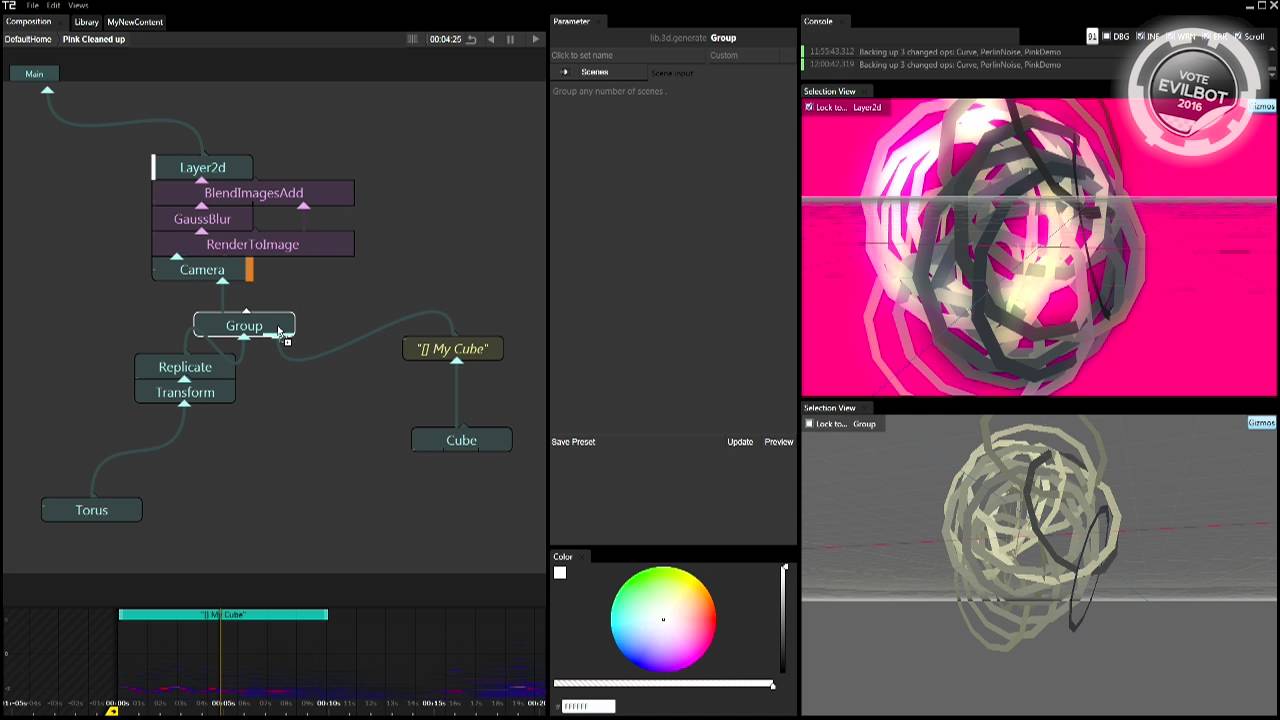 Revision 2016 - Seminar -  pixtur: Using tooll.io to build procedural computer graphics
