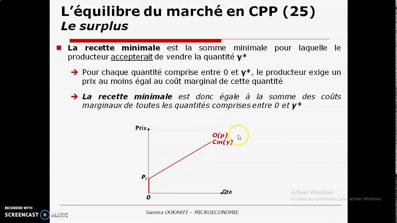 Surplus Consommateur, Surplus Producteur et Surplus Collectif
