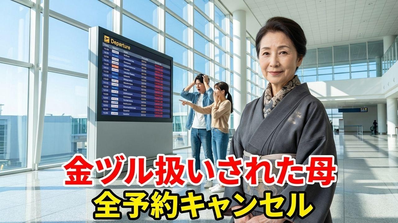 「400万ごちそうさま」と笑う息子。空港に捨てられた母の逆襲と、彼らの末路。