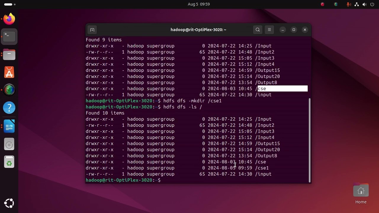 Ex2 Hadoop Implementation of file management tasks