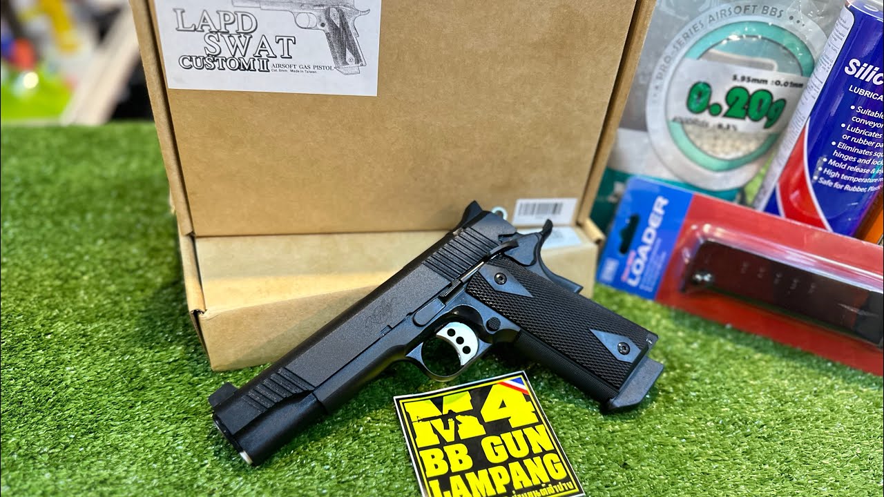 LAPD SWAT CUSTOM II KIMBER ทดสอบปืนสั้นอัดแก๊สจากค่าย VFC ไต้หวัน โมเดล Kimber .45