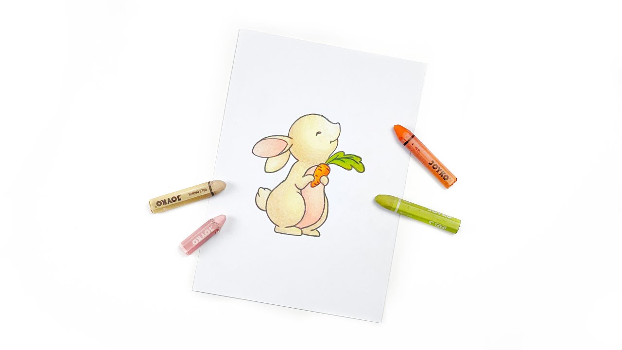 cara menggambar dan mewarnai kelinci 🐇