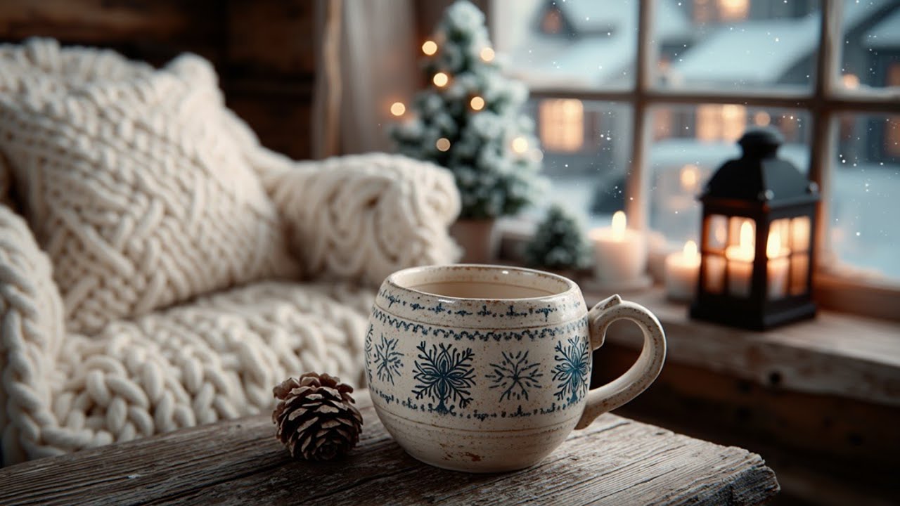 Cozy Winter Cafe Ambience | Instrumental Guitar for Focus & Study Music Chill