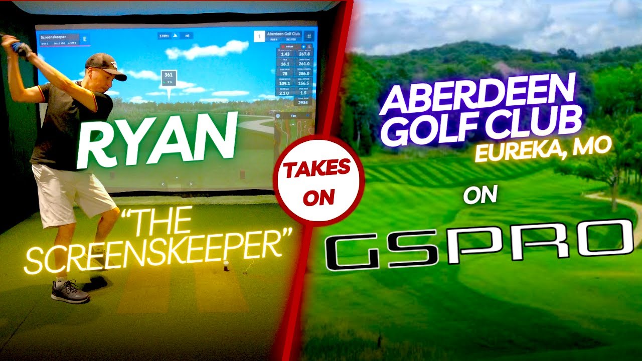 Golf Simulator - 18 Holes at Aberdeen Golf Club on GSPro - Not as wide open as it looks!!!