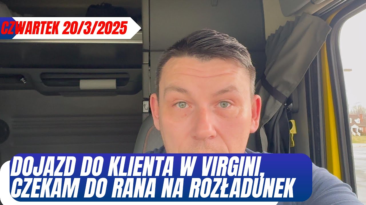 Praca w USA czyli dojazd do klienta w Virgini, parkuje na remizie strażackiej.Czwartek 20/3/2025