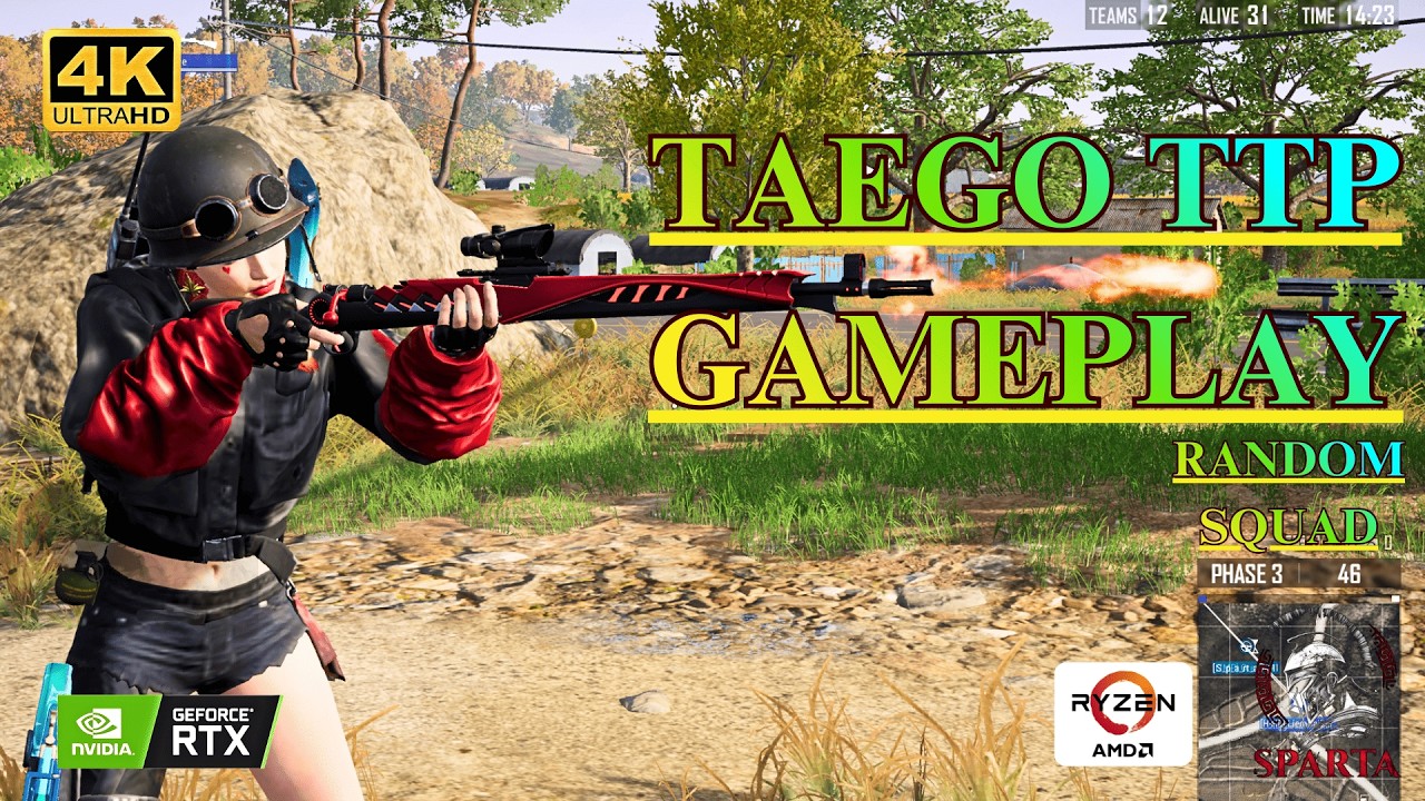 PUBG PC Taego Random Squad Gameplay (TPP, 4K 60FPS, No Commentary)