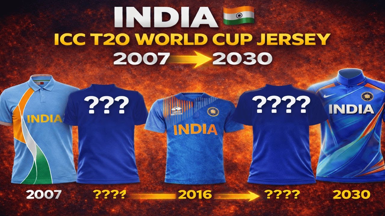 Evolution of India’s ICC T20 World Cup Jersey (2007–2030) 🇮🇳🔥| Interesting Data Hub
