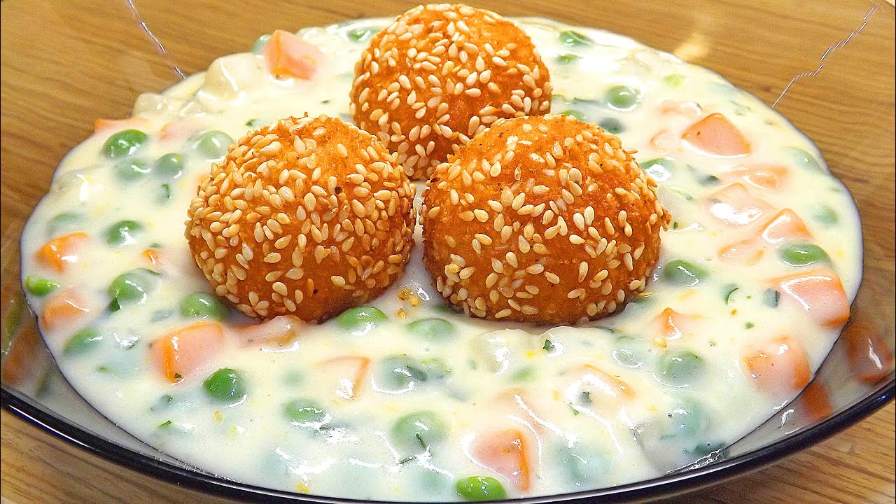 Finomfőzelék sajtpuffanccsal  ( sajtgolyóval )