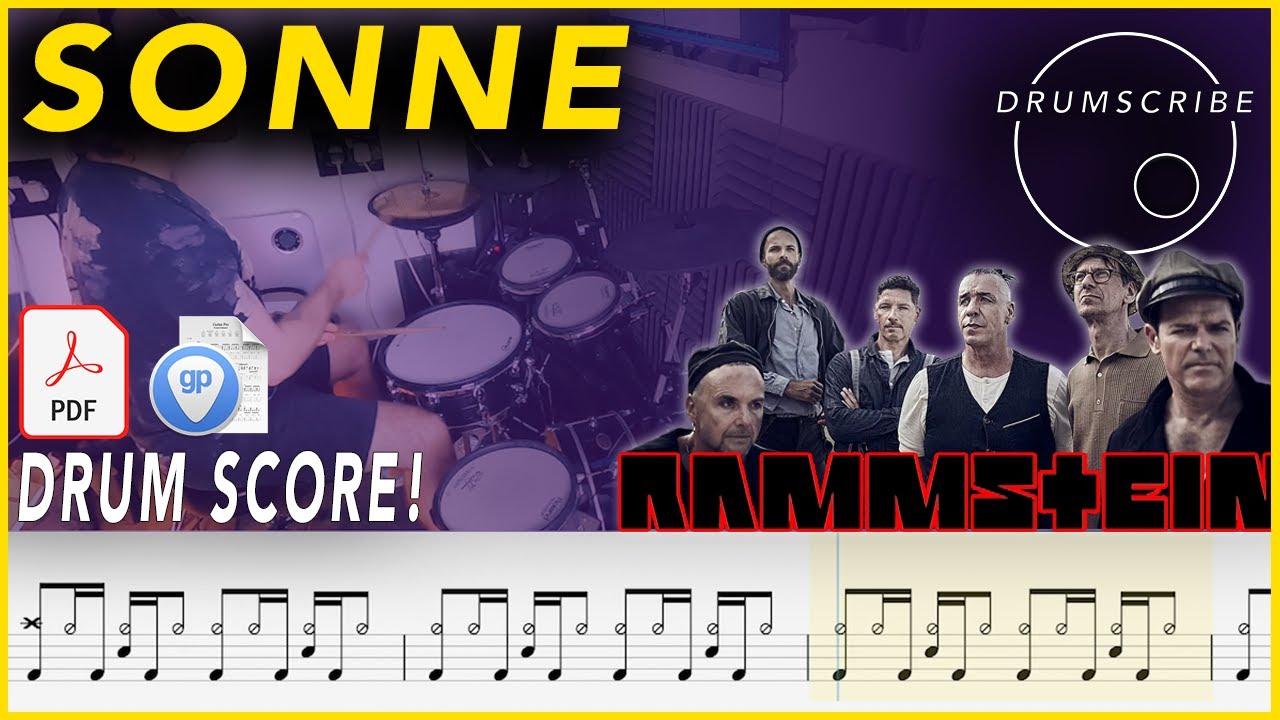 Sonne - Rammstein | DRUM SCORE Sheet Music | 