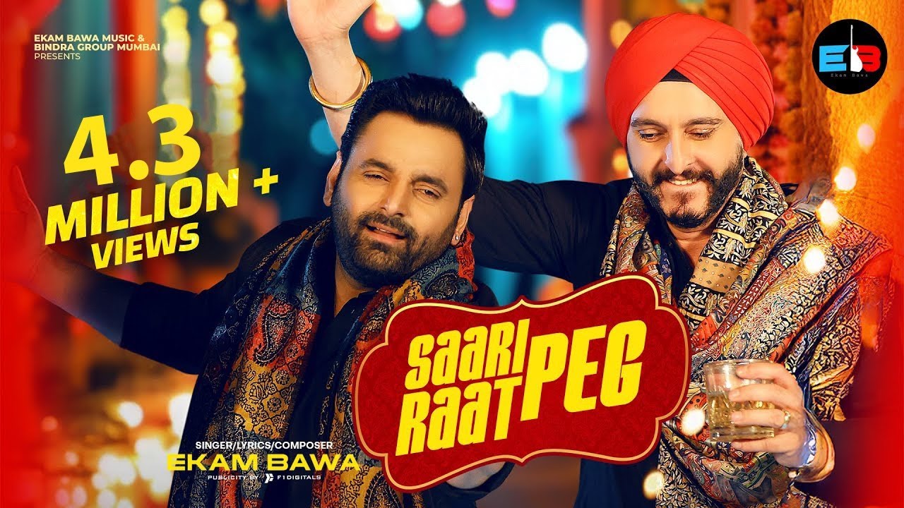 Saari Raat Peg (Official Video) | Ekam Bawa | Vaishli Chaudhary | Bindra Group Mumbai | 2025