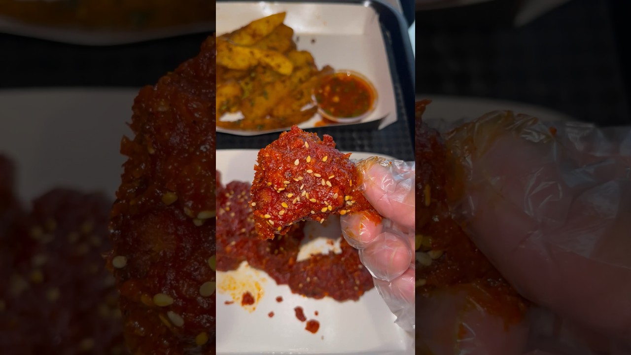 Can you handle the SPICE ⁉️lvl 5 ⁉️ 😳😳😳 #monstermeal #chicken #spicychicken #chickenwings #viral