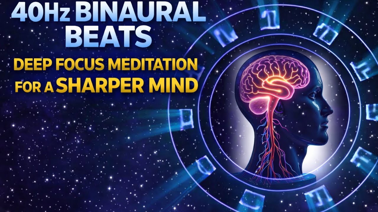 40Hz Binaural Beats: Deep Focus Meditation for a Sharper Mind