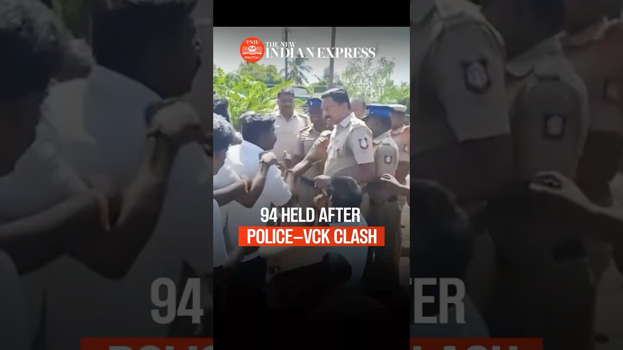 94 detained after police, VCK cadres clash over flagpole removal in Madurai