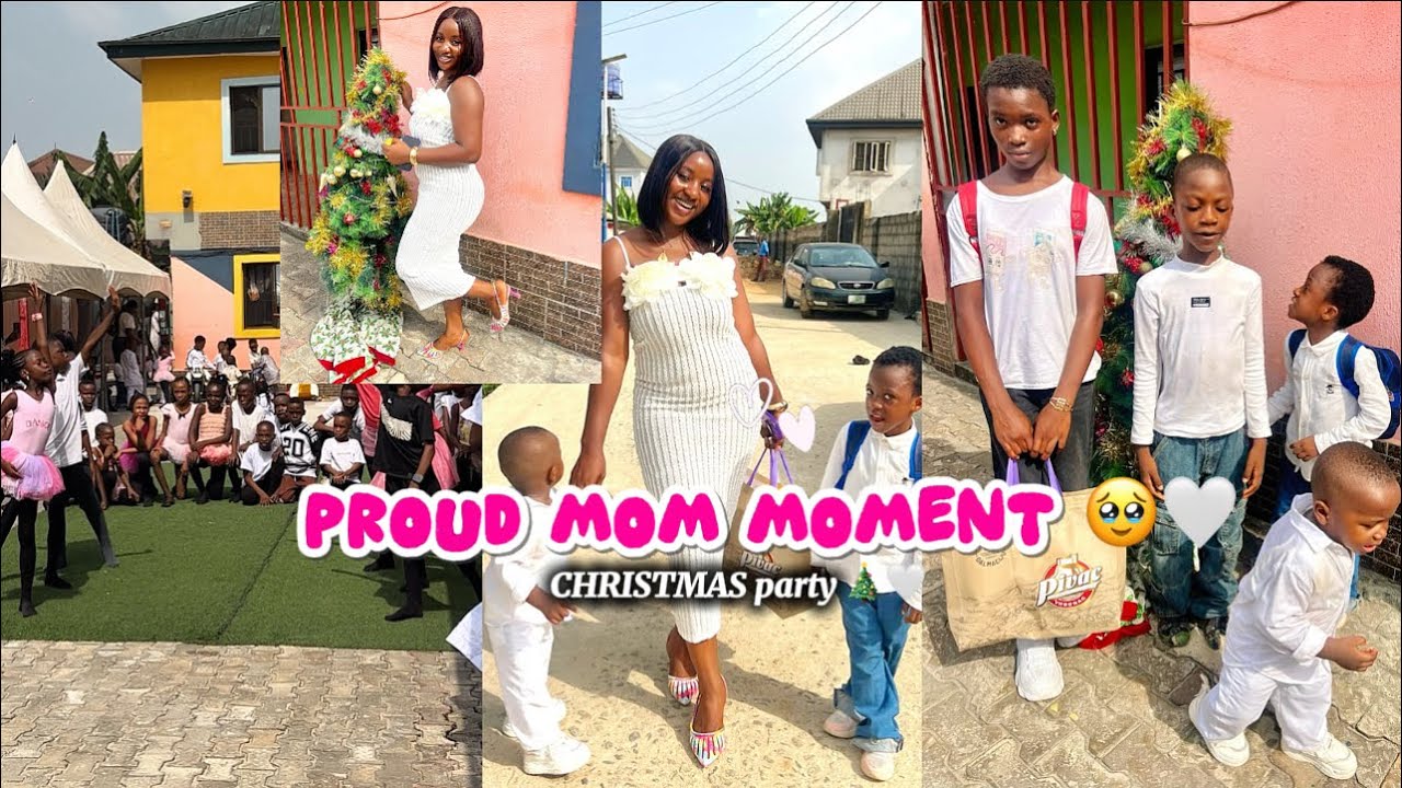 A Proud Mom Moment 🥹🤍 | Kids Christmas Party + GRWM” is very strong.