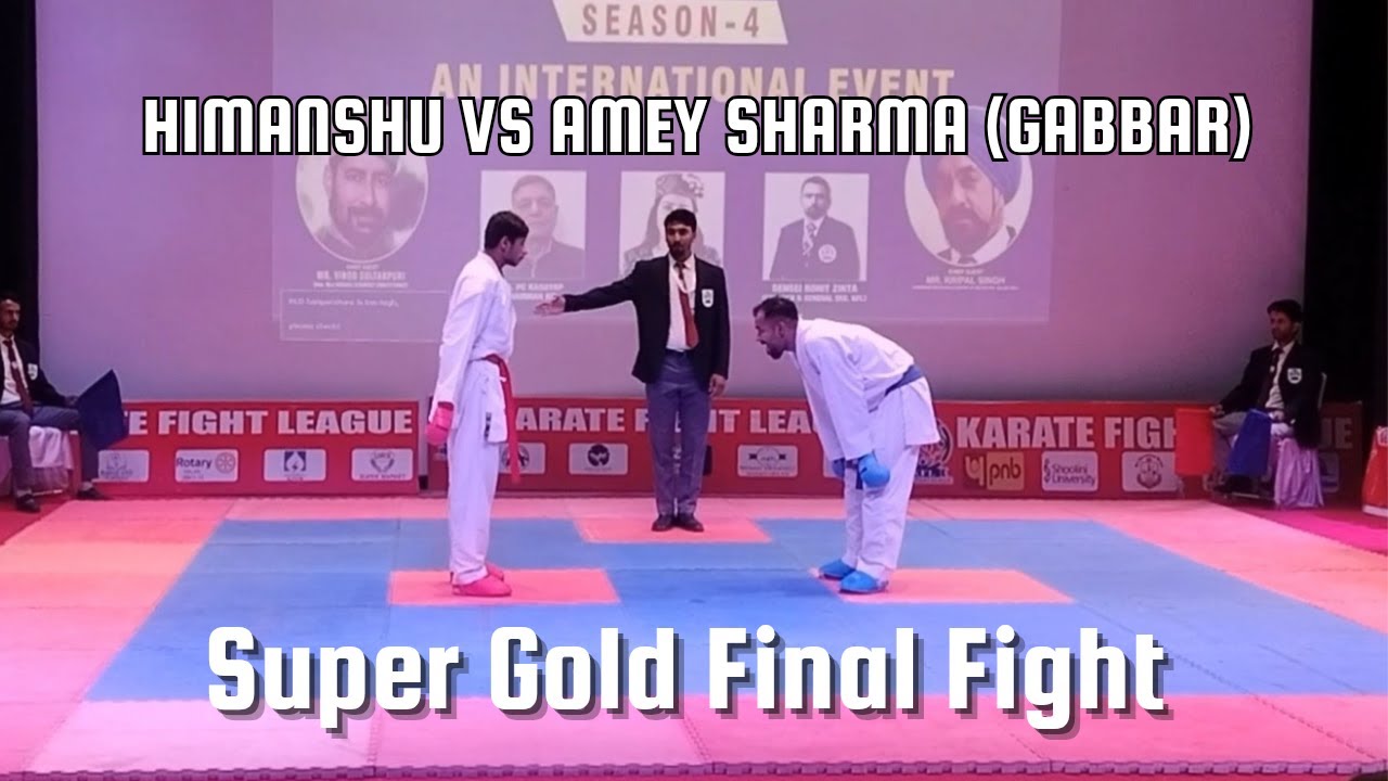 Super Gold Final Fight | Karate Fight League Season - 4 | Himanshu Vs Amey Sharma Fight #karate #wkf