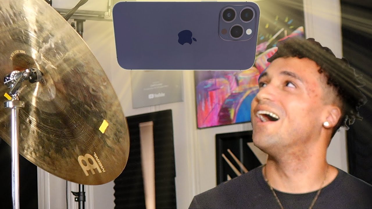 Использую свой iPhone как микрофон для барабанов (лол)