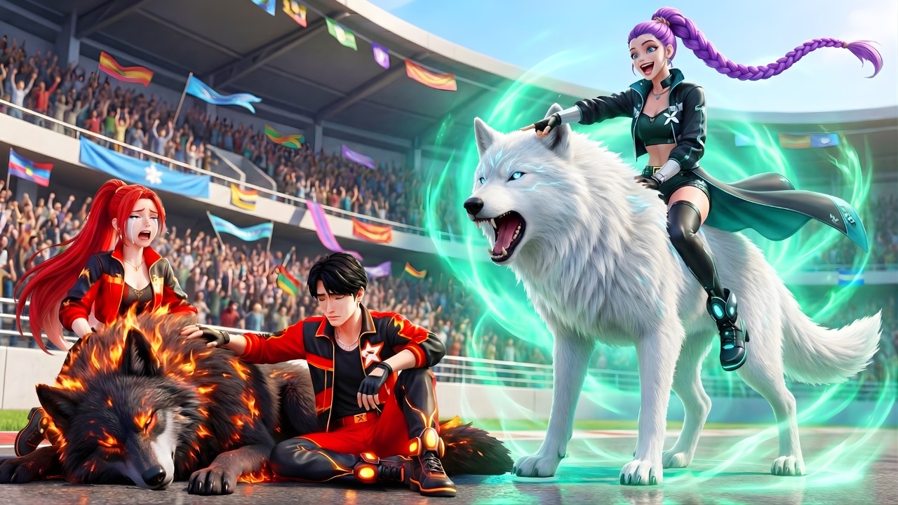 Emerald Family VS Ruby Family: RUMI Gets The Magic Wolf Racing Championship - KPOP Demon Hunters
